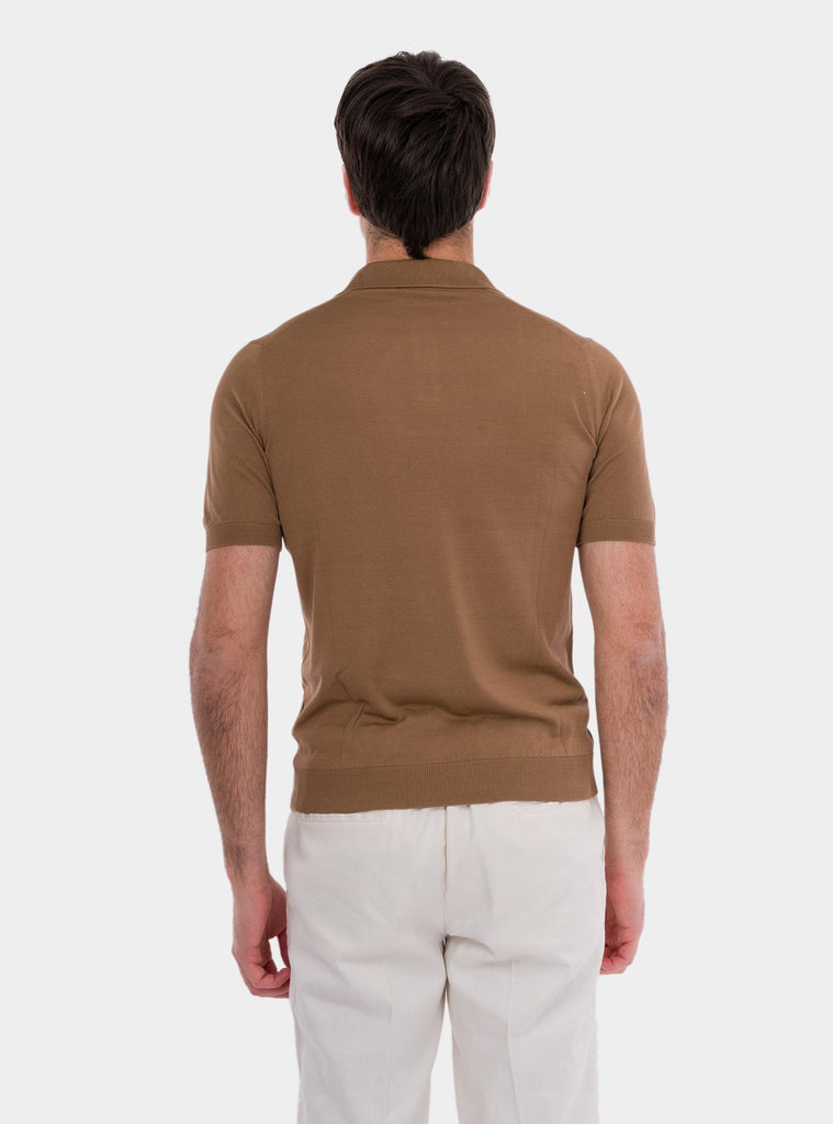 Polo uomo a mezza manica in seta 43129/23503 156 GRAN SASSO 