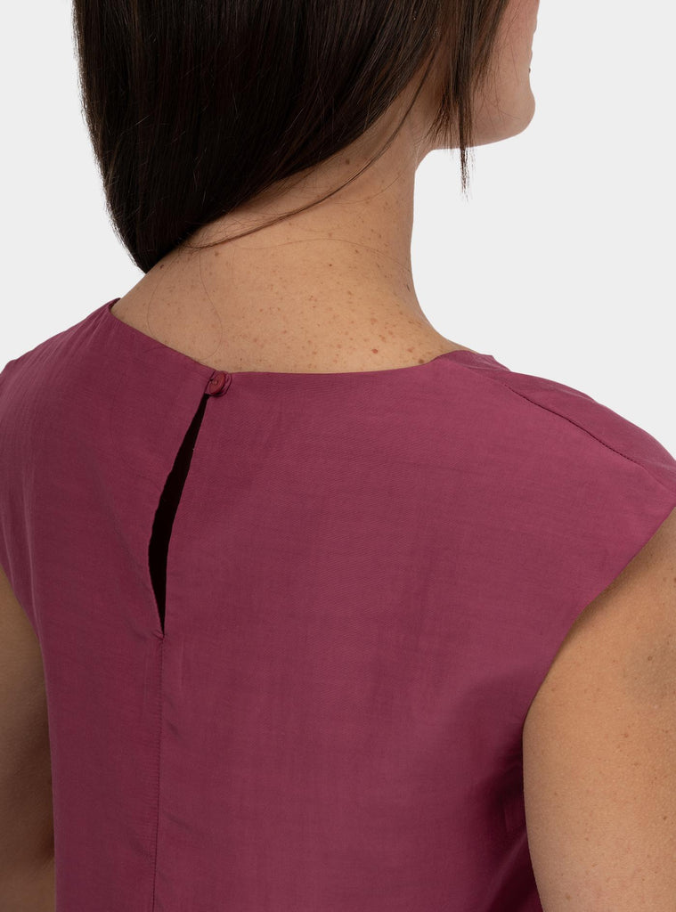 Abito svasato con tasche Rosa scuro SS25113T004 ACAI NIU 