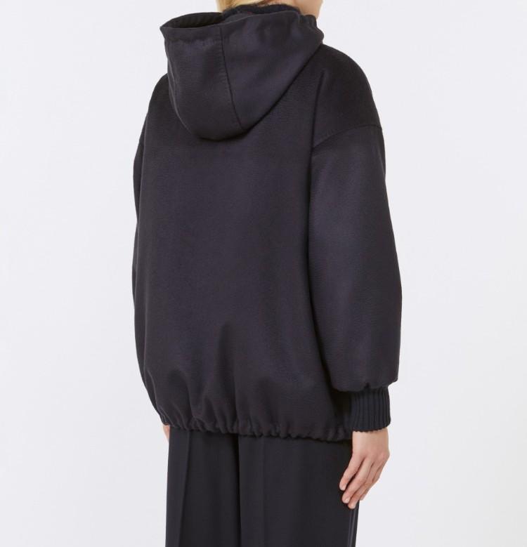 Felpa in drap di lana Blu DERRIS 010 MAX MARA STUDIO 