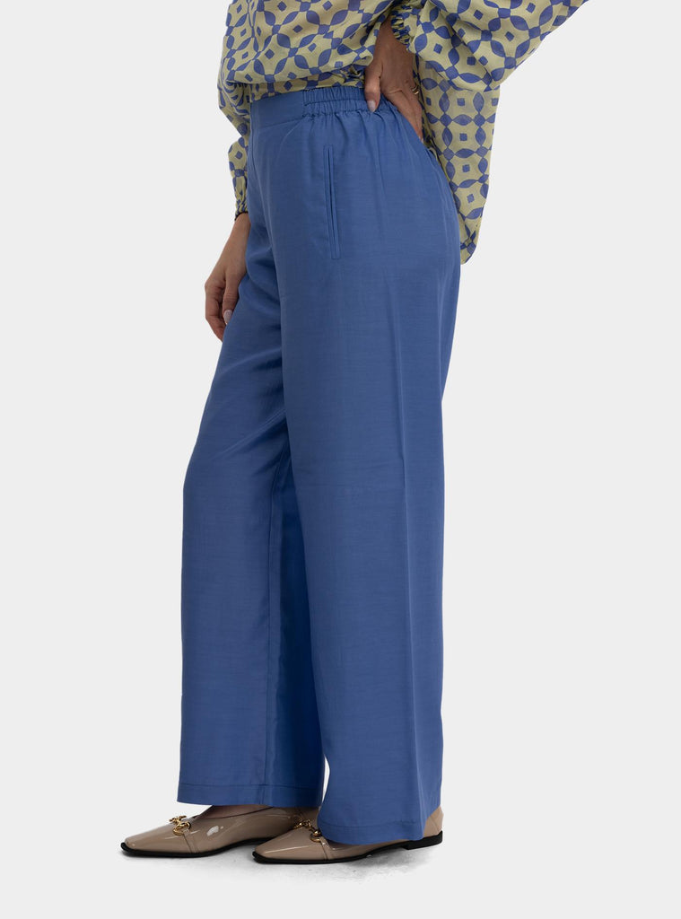 Pantalone bojan gamba ampia Viola SS25211T004 AZUL NIU 