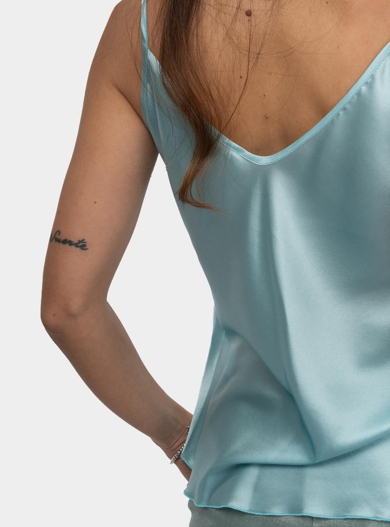 Canotta con spalline sottile Celeste SAVIER 1312SUMMER CLOUD HANAMI D'OR 