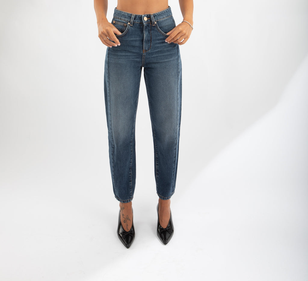Jeans cropped in cotone used<BR/> 521SD26010 00 ALESSIA SANTI 