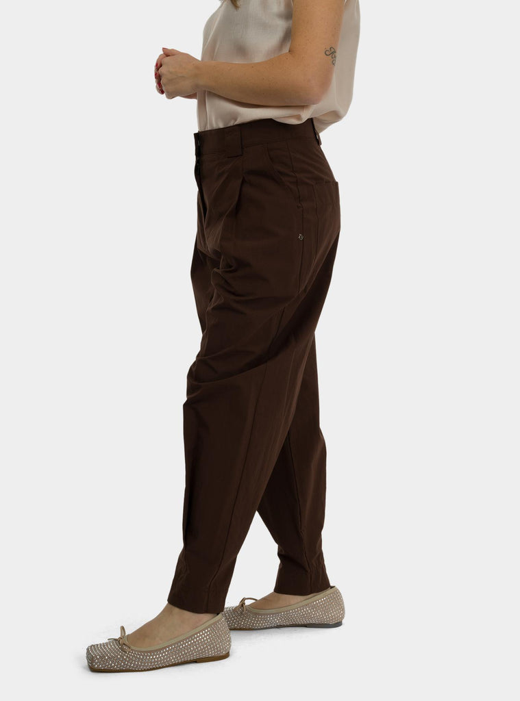 Pantalone in popeline Marrone DP9816 CIOCCOLATO OTTO D'AME 