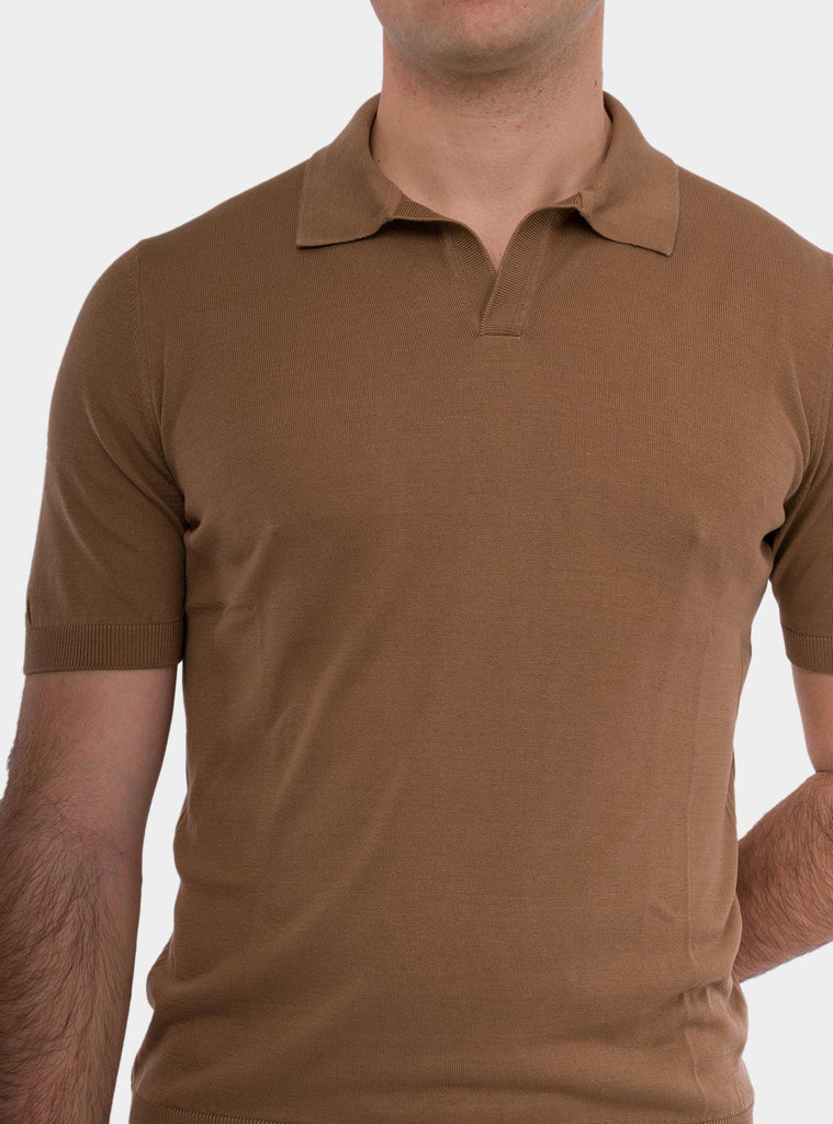 Polo uomo a mezza manica in seta 43129/23503 156 GRAN SASSO 