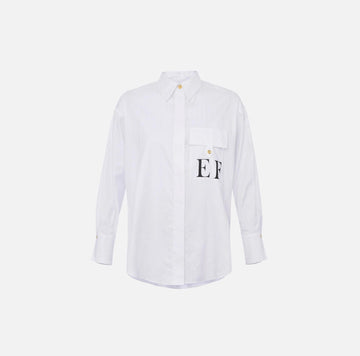 Camicia in popeline di cotone Bianco CA12156E2 100 ELISABETTA FRANCHI 