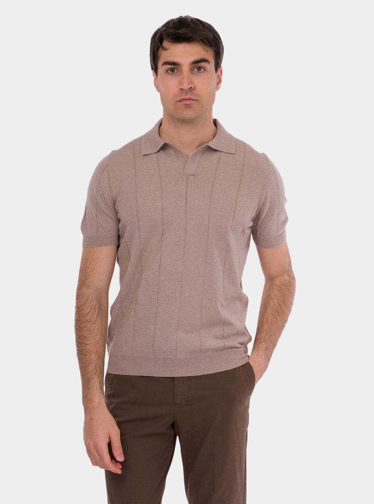Polo uomo a mezza manica beige 57191/20660 101 GRAN SASSO 