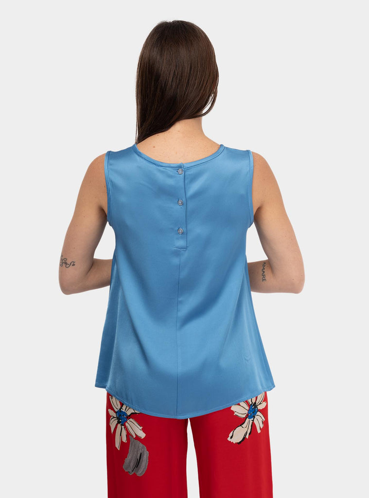 Canotta in viscosa Azzurro DT9145-1 AZZURRO OTTO D'AME 