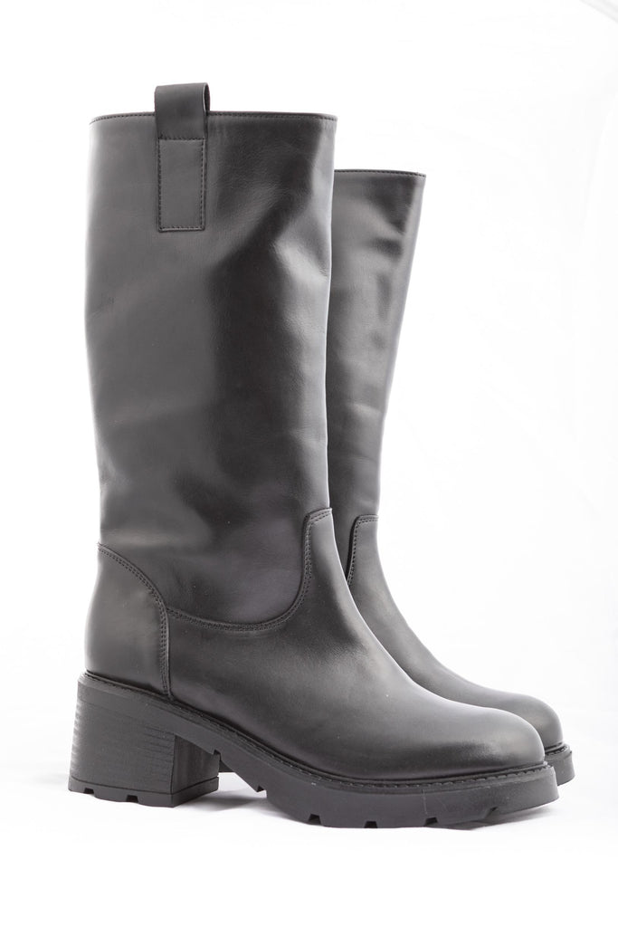 Stivale in Pelle Nero 211 VELOUR NERO KOBRA 