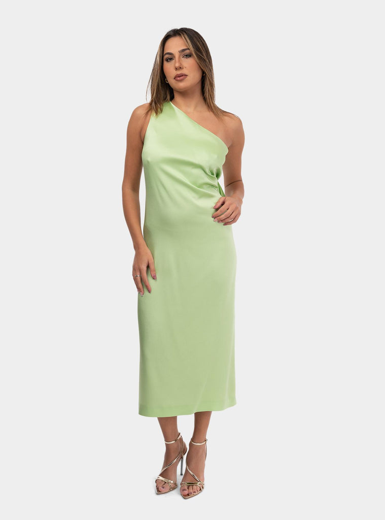 Abito midi monospalla Verde CERCHIO 052 MAX MARA 