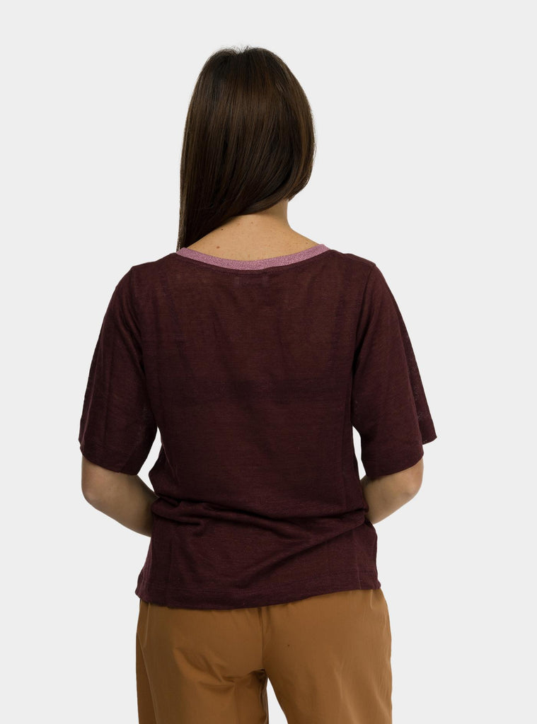 Maglia in lino DM8117 CIOCCOLATO OTTO D'AME 