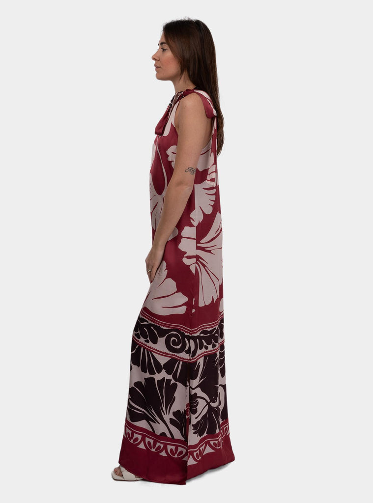 Abito lungo all'americana con fiocco FF0074 459 1ONE 