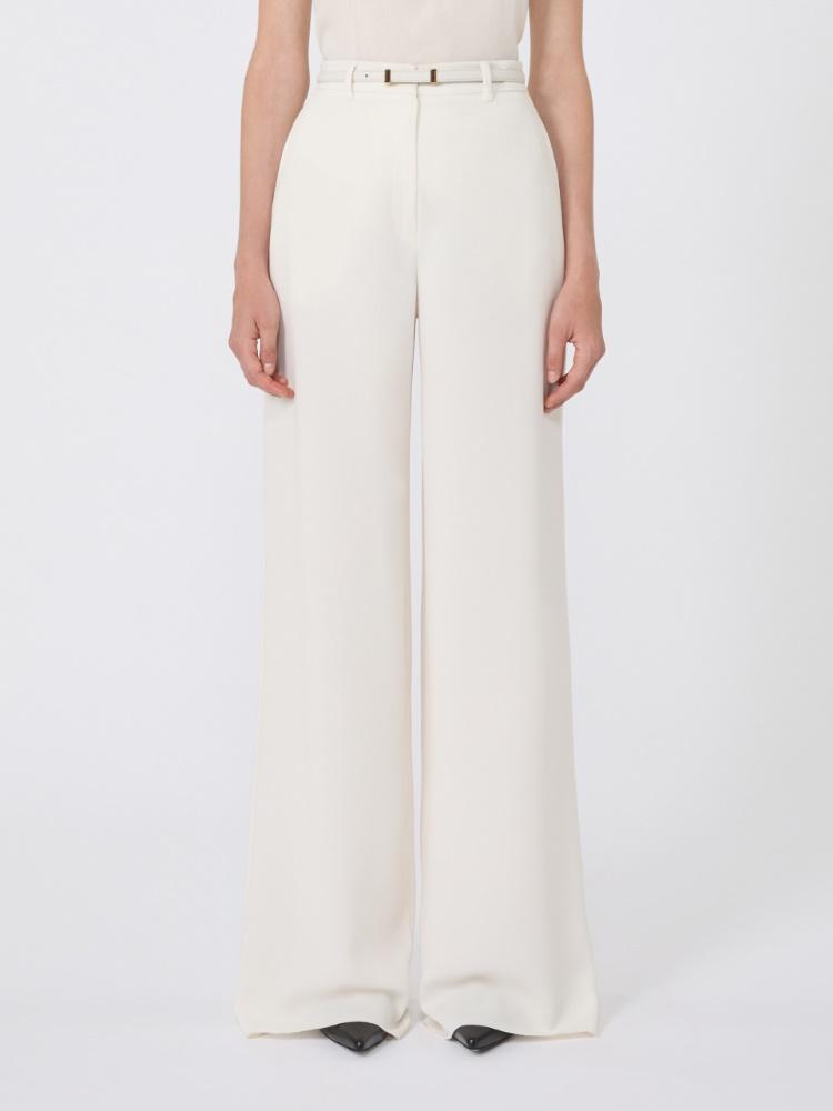 Pantalone in cady largo Bianco Avorio JEZ 017 MAX MARA STUDIO 