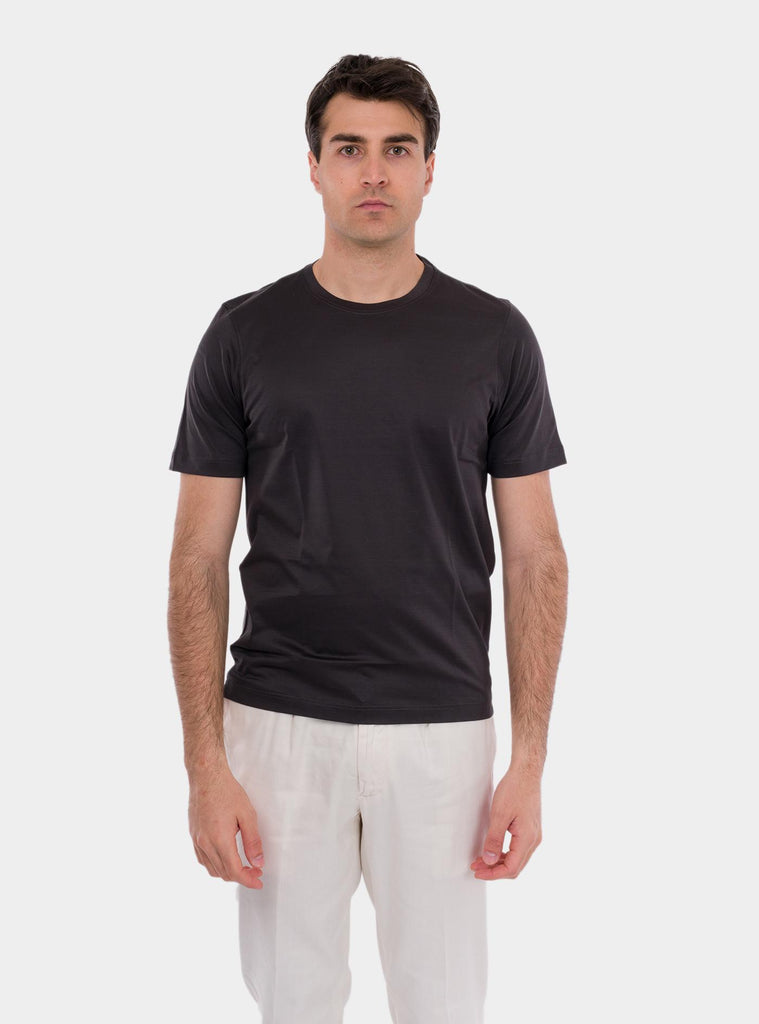 T-shirt uomo in filo di scozia Fumo 60133/74002 178 GRAN SASSO 
