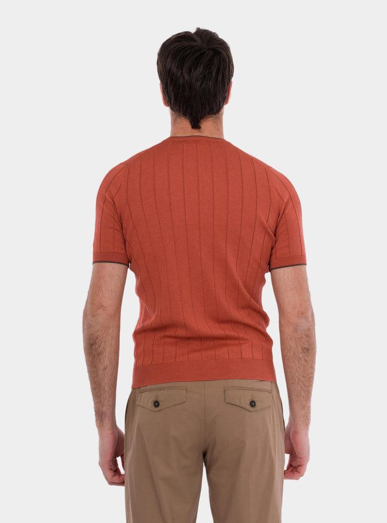 T-shirt uomo in seta arancio 43116/23510 375 GRAN SASSO 