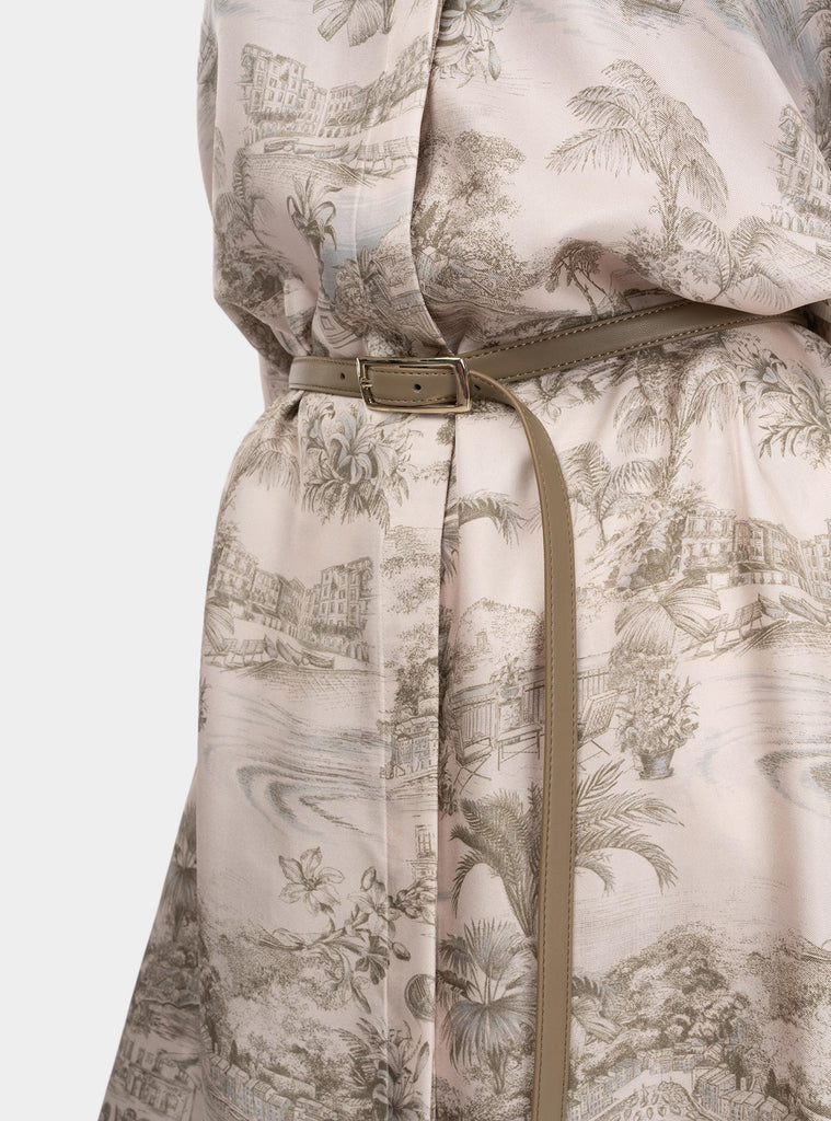 Abito chemisier in seta con cinturino Panna SVELTO 001 MAX MARA 