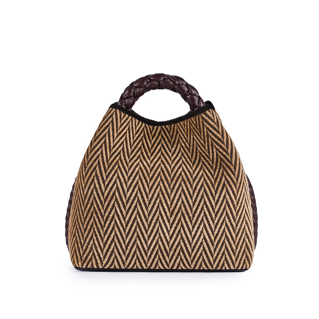 Secchiello in ciniglia jacquard CORAL SAC U01 VIAMAILBAG 