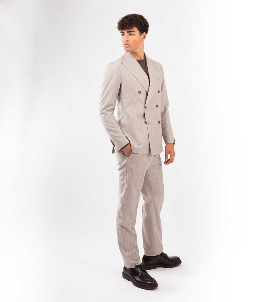 Completo in lana vergine Tortora 2SMC20K 150123 727 TAGLIATORE 