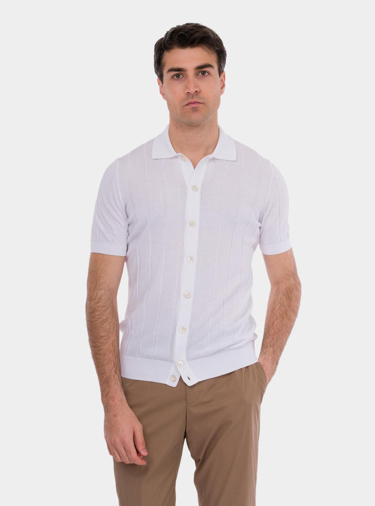Camicia in maglia uomo bianco 57143/20634 002 GRAN SASSO 