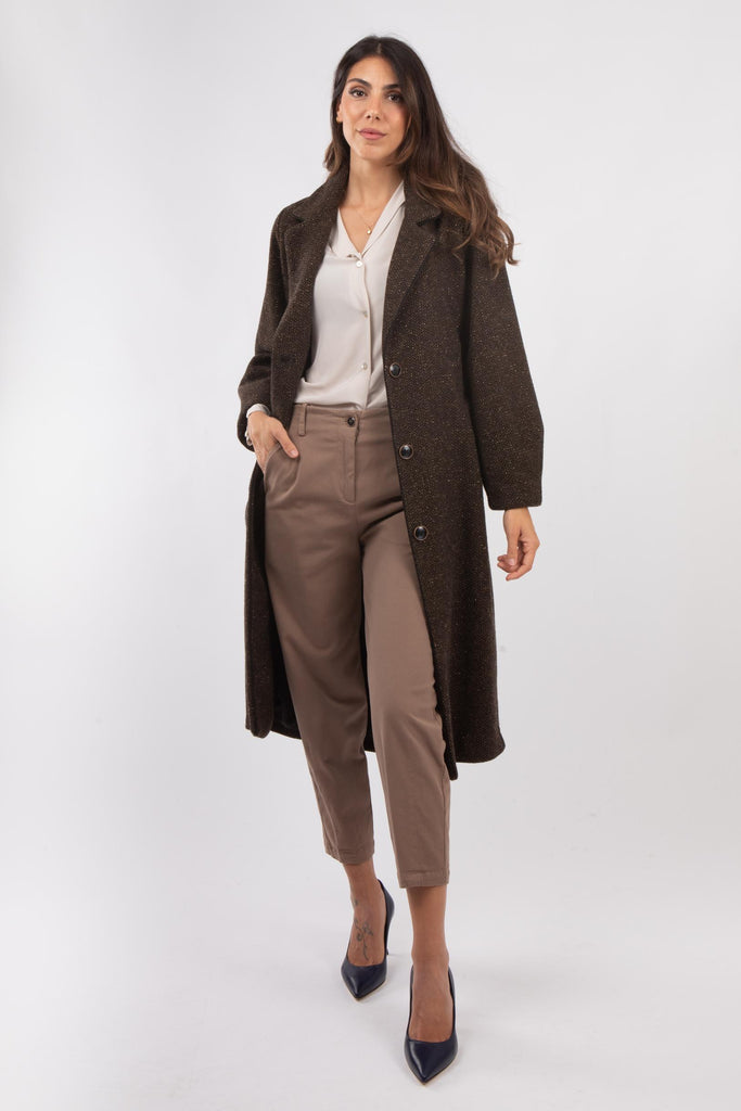 Cappotto in lana Marrone 521SD35072 02 ALESSIA SANTI 