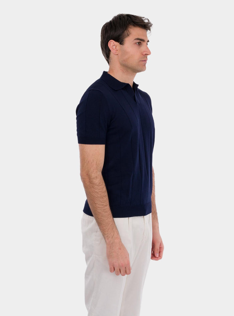 Polo uomo a mezza manica blu 57191/20660 598 GRAN SASSO 