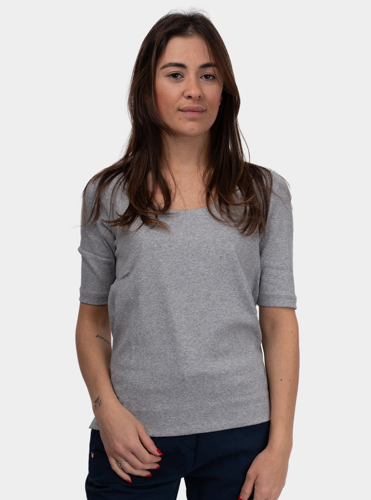 Maglia donna girocollo con maniche a 3/4 Grigio 60271/80302 078 GRAN SASSO 