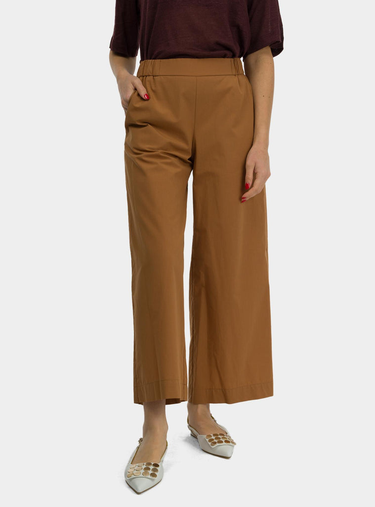 Pantalone coulotte in popeline DP9741-1 NOCCIOLA OTTO D'AME 
