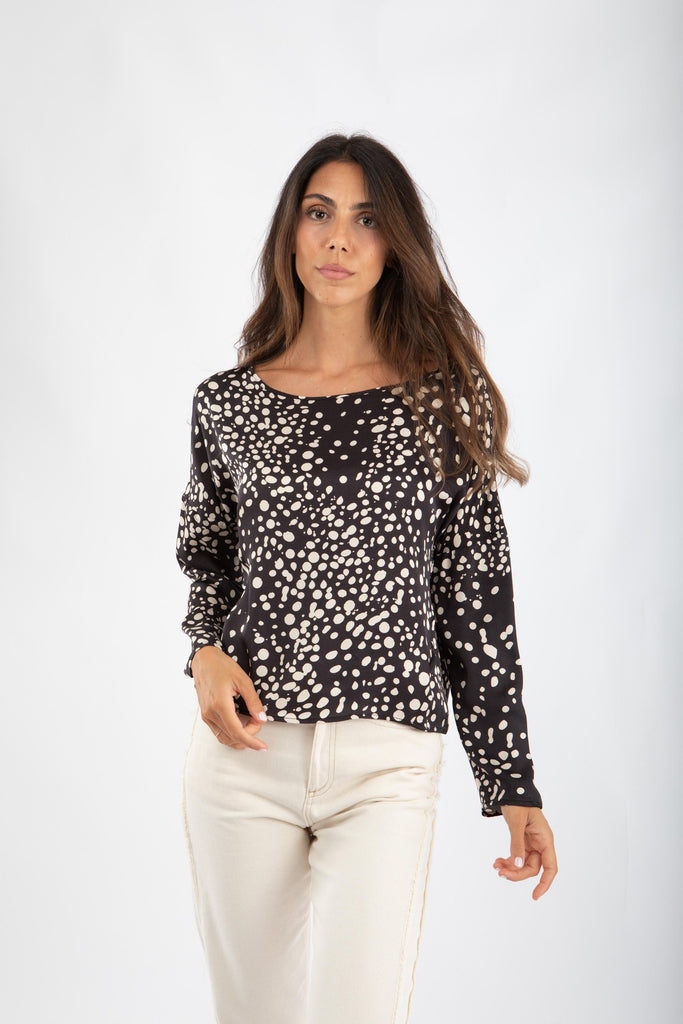 Blusa stampata girocollo 521SD45052 529016-07 ALESSIA SANTI 