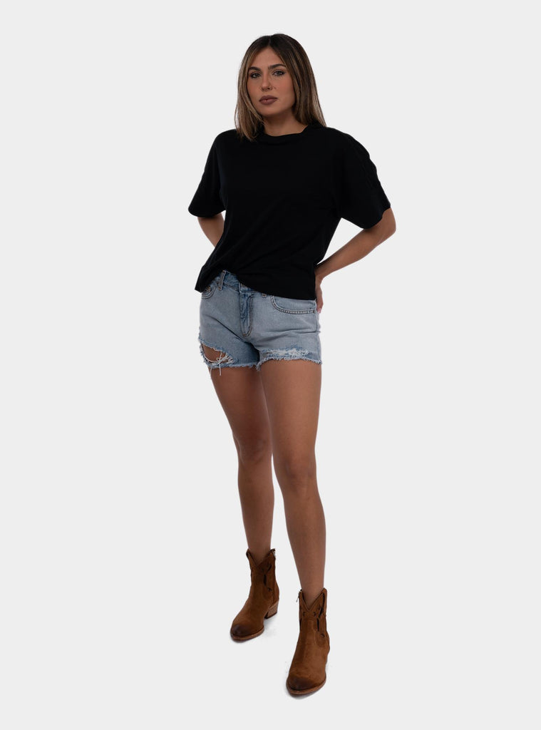 Short in denim Ares ARES 2 GOD SAVE DENIM 