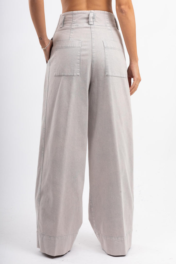 Pantalone in twill di cotone stretch Grigio Perla P04699T20 071 PESERICO 