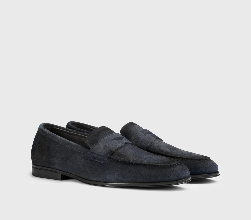 Mocassino in suede blu DU3382NOTTUY260NB15 BLU DOUCAL'S 