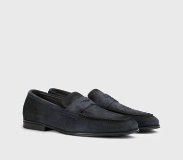 Mocassino in suede blu DU3382NOTTUY260NB15 BLU DOUCAL'S 