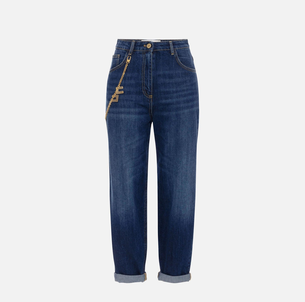 Denim con catena gioiello Blue Denim PJ14D56E2 104 BLUE DENIM ELISABETTA FRANCHI 