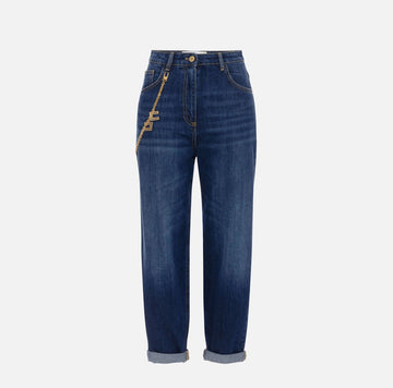 Denim con catena gioiello Blue Denim PJ14D56E2 104 BLUE DENIM ELISABETTA FRANCHI 