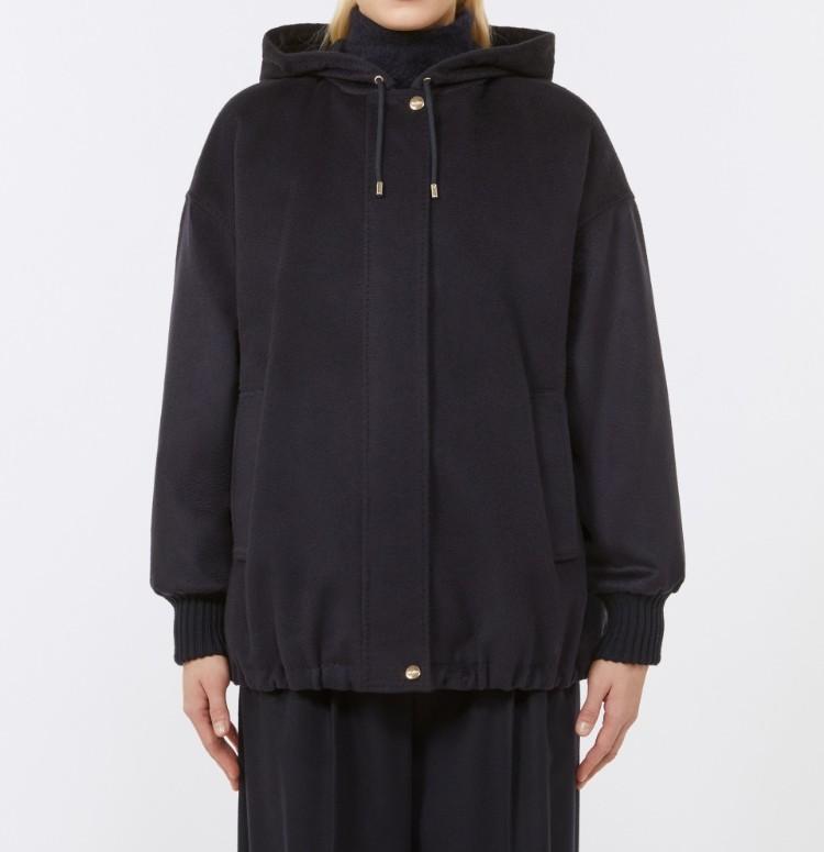 Felpa in drap di lana Blu DERRIS 010 MAX MARA STUDIO 