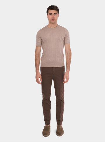 Pantaloni Master in gabardina stretch marrone ATMAZ00CL1GL04 Y174 PT PANTALONI TORINO 