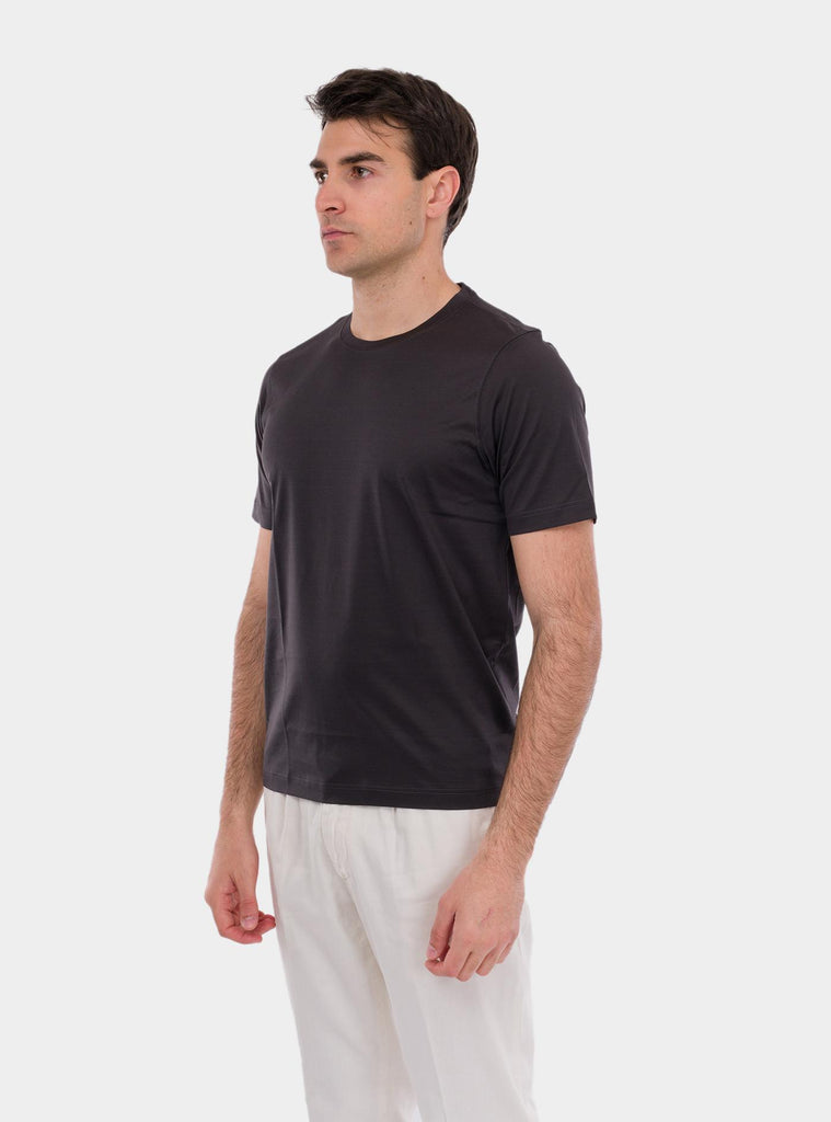 T-shirt uomo in filo di scozia Fumo 60133/74002 178 GRAN SASSO 