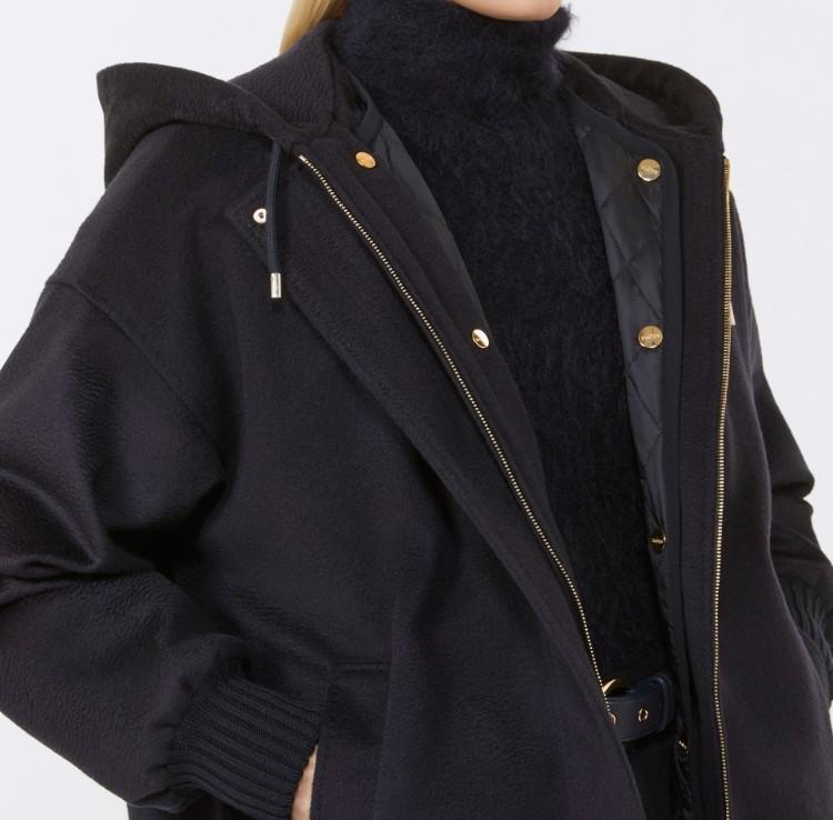 Felpa in drap di lana Blu DERRIS 010 MAX MARA STUDIO 