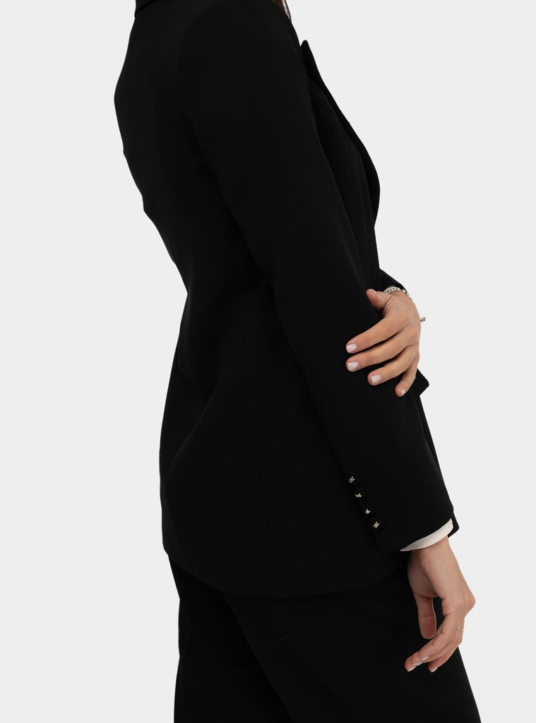 Tailleur in crêpe con decorazione logo Nero TP00351E2 110NERO ELISABETTA FRANCHI 