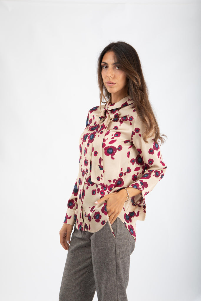 Camicia in raso stampato 521SD45046 529016-04 ALESSIA SANTI 