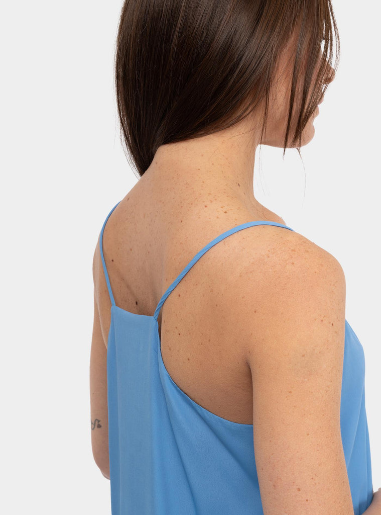 Top in misto seta Azzurro DT9144 AZZURRO OTTO D'AME 