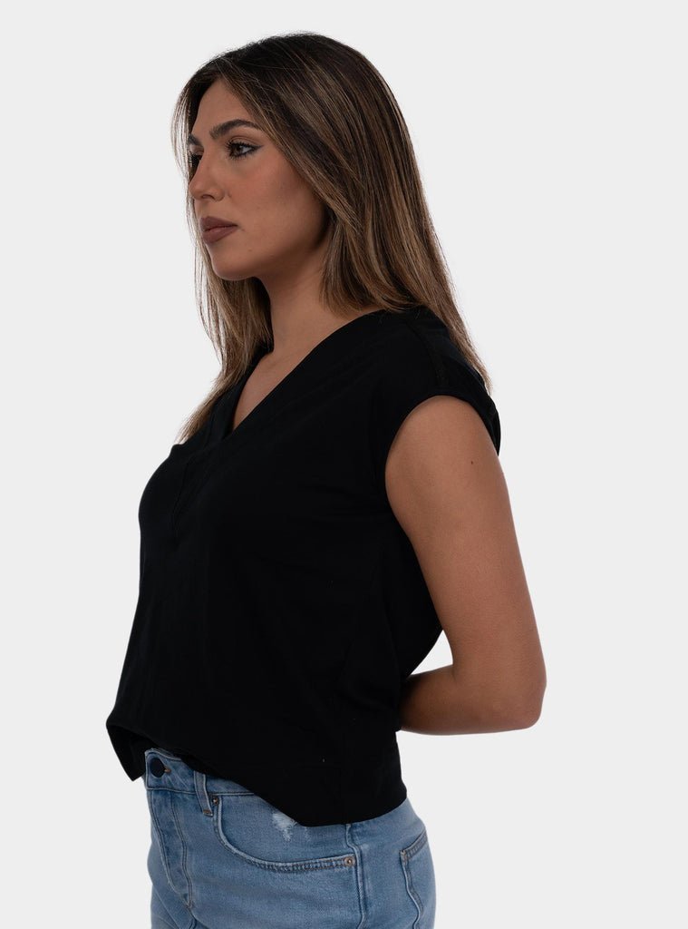 Maglia scollo a V nero 60246/80566 099 GRAN SASSO 