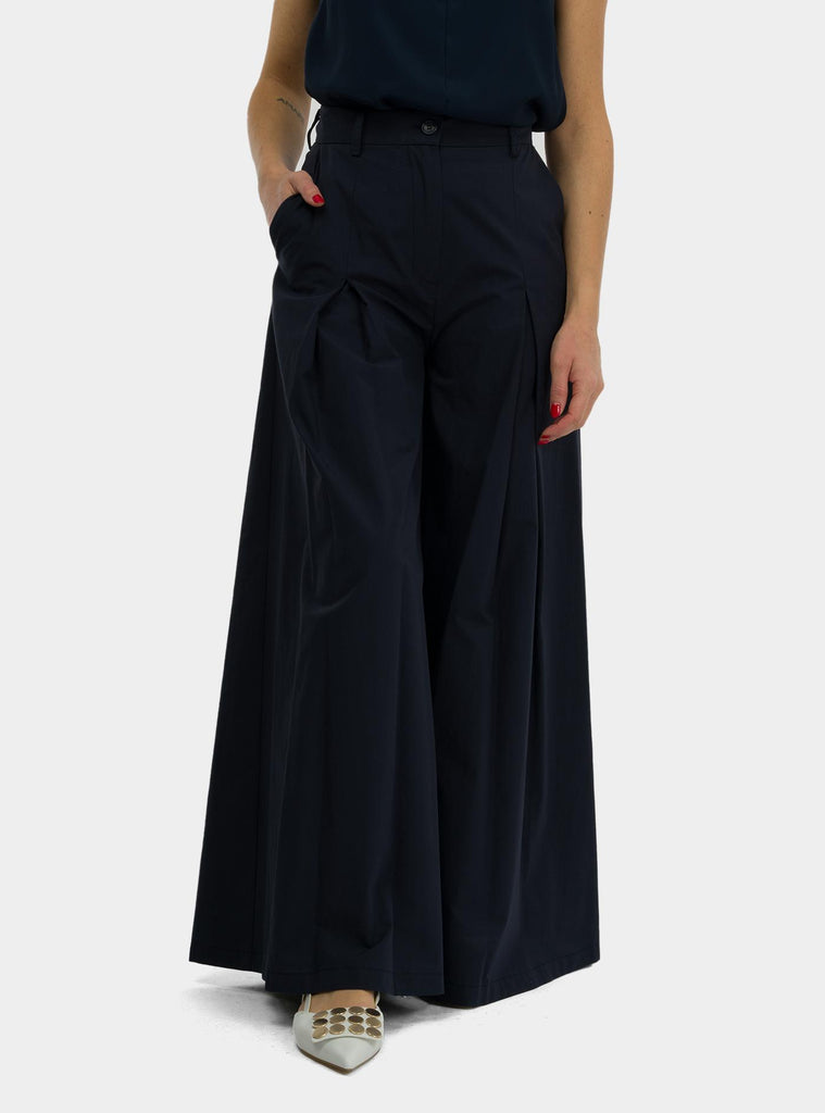 Pantalone palazzo in popeline night DP9782 NIGHT OTTO D'AME 