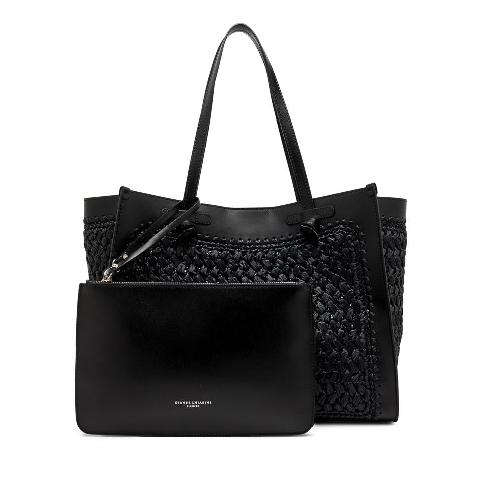 Borsa in tessuto e pelle Marcella Nero BS 11710 COMM TSCY NERO GIANNI CHIARINI 