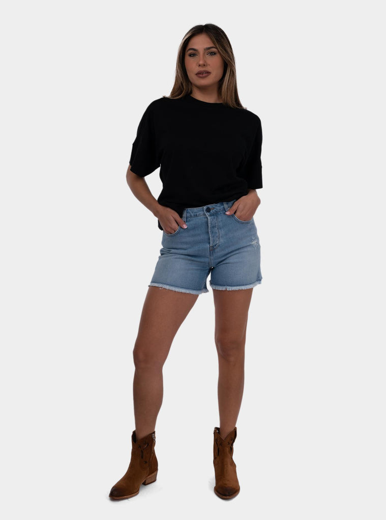 Short donna Adele 5 tasche B057 GL ADELE 2D595 BLUE REHASH 