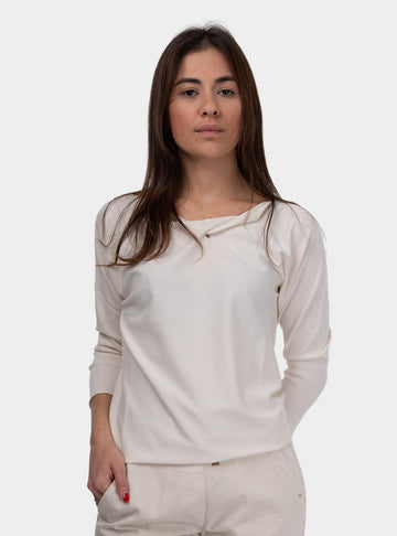 Maglia con intreccio Panna 50252/24352 004 GRAN SASSO 