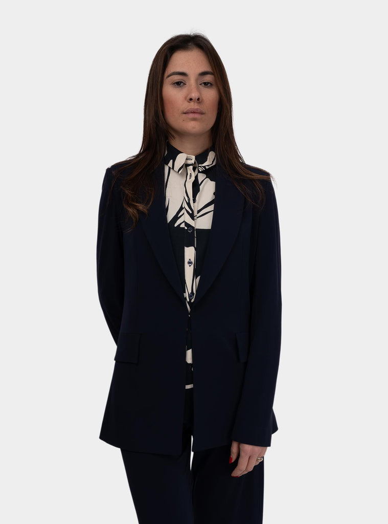 Giacca donna lunga jersey crepe FF0069-0104 019 1ONE 