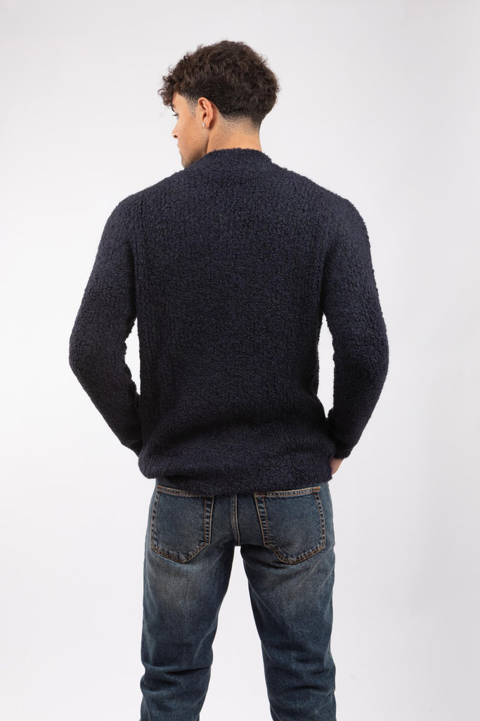 Maglione testurizzato Blu BRAYS PWI25-06 1254 TAGLIATORE 