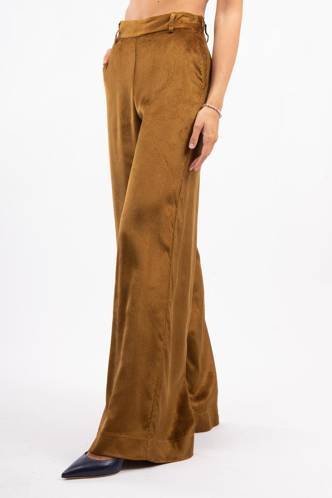 Pantalone a campana in velluto a coste Bamboo AW25208T060 BAMBOO NIU 