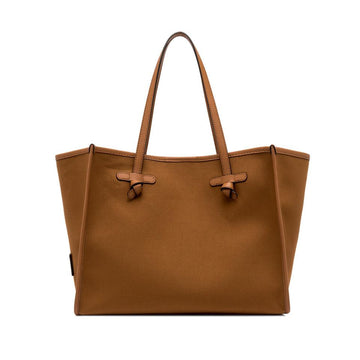 Borsa in tessuto e pelle Marcella cuoio corda caramello BS 6850 COMM CNV-SE CUOIO CORDA CARAMELLO GIANNI CHIARINI 