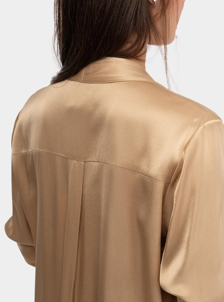 Giacca viscosa un bottone con scollo a incrocio Sabbia DC5079 SABBIA OTTO D'AME 